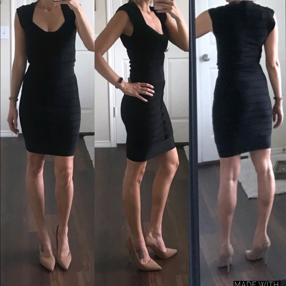 French Connection Sleek Black Mini Dress